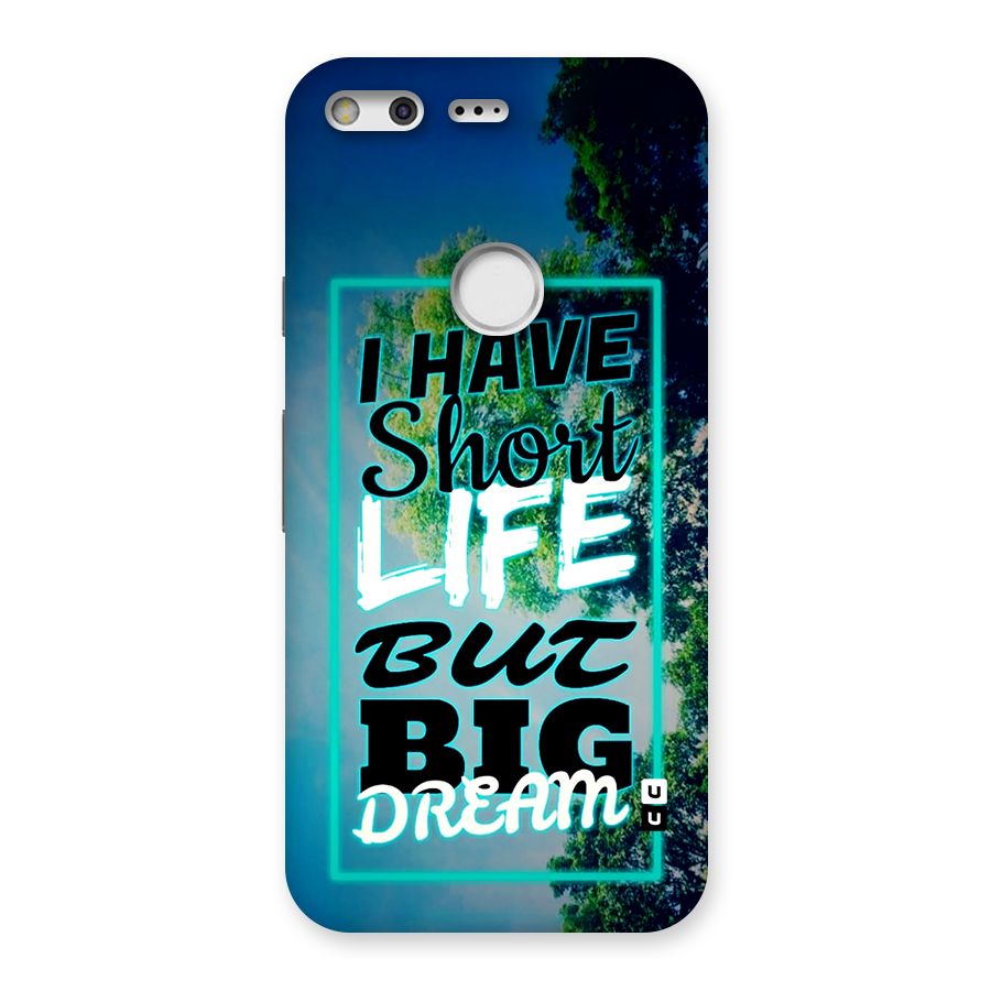 Short Life Big Dream Back Case for Google Pixel