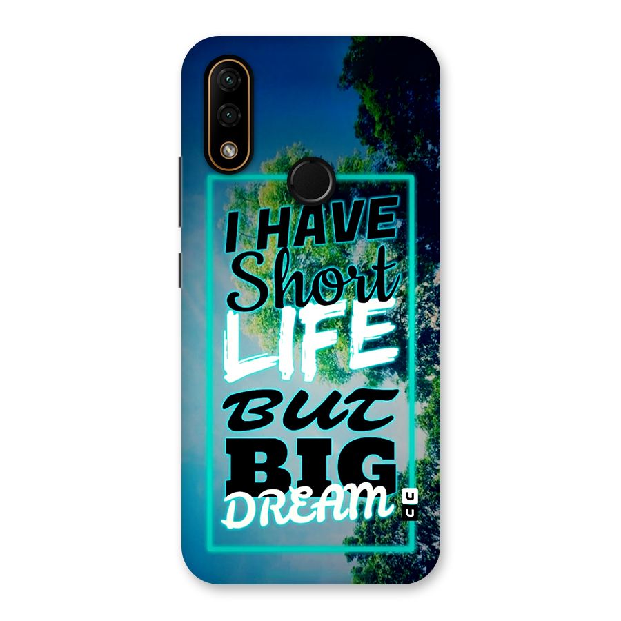 Short Life Big Dream Back Case for Lenovo A6 Note