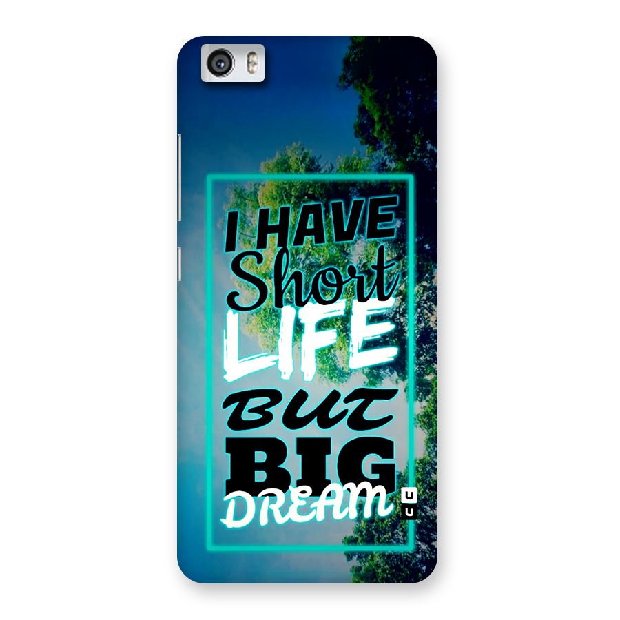 Short Life Big Dream Back Case for Redmi Mi 5