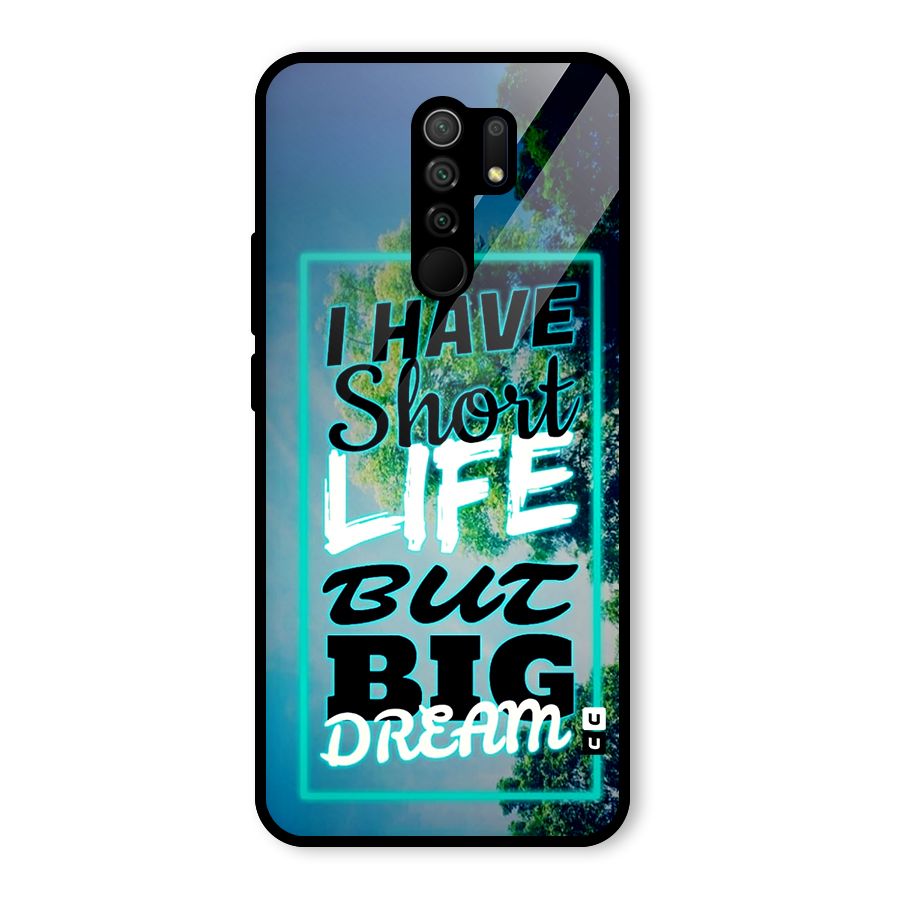 Short Life Big Dream Glass Back Case for Poco M2