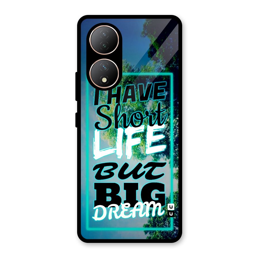 Short Life Big Dream Glass Back Case for Vivo Y100A