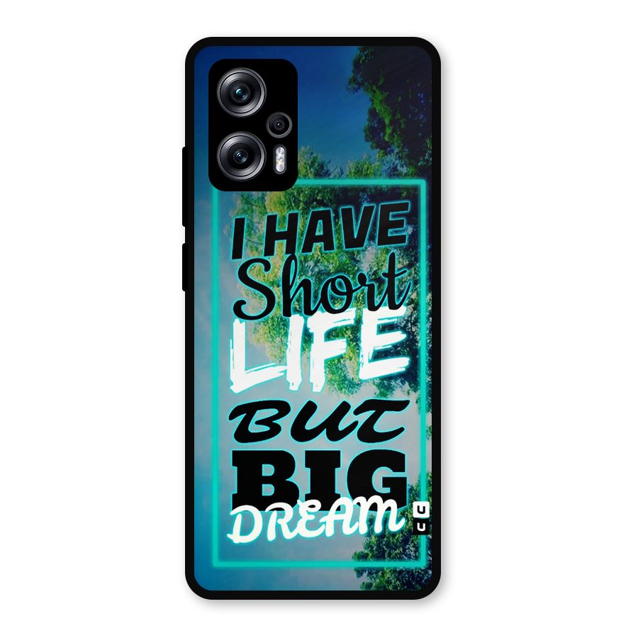 Short Life Big Dream Metal Back Case for Redmi K50i