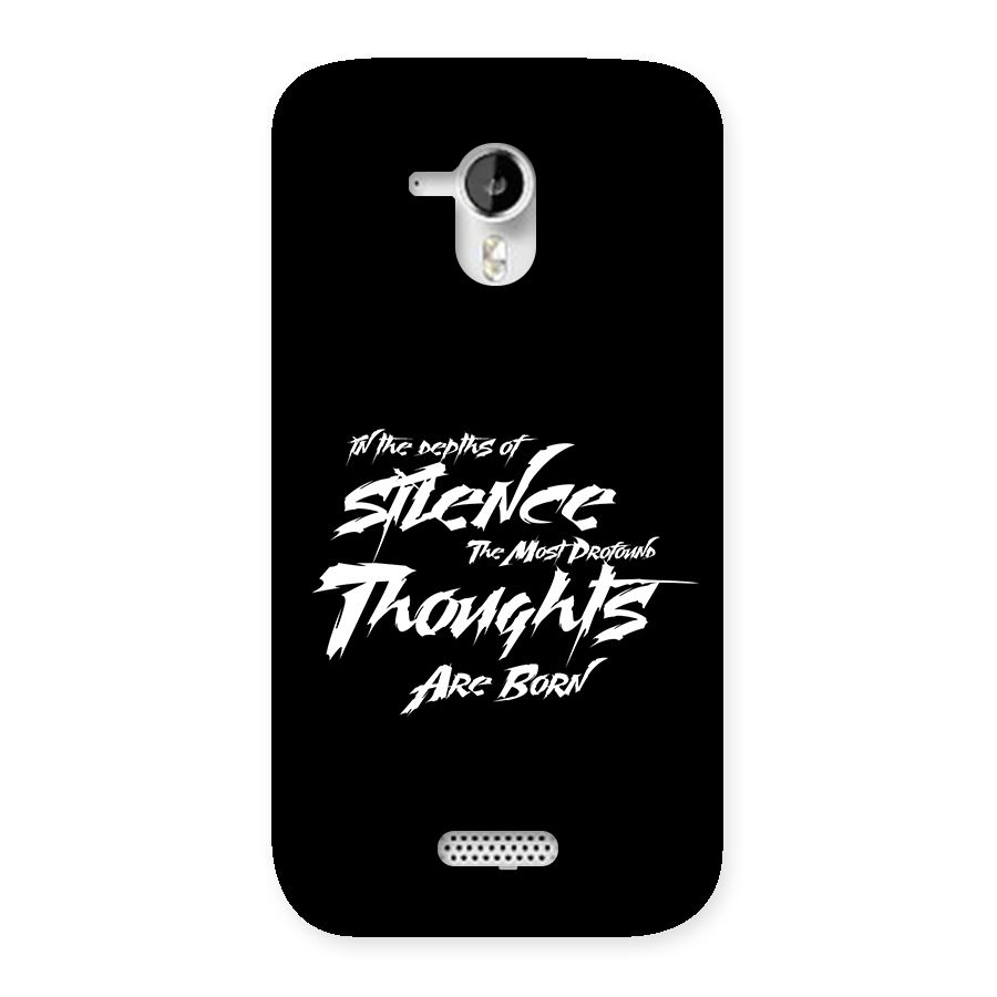Silent Thoughts Back Case for Canvas HD A116