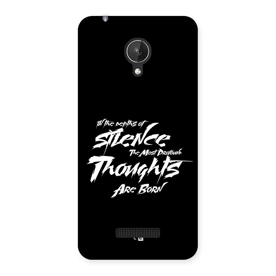 Silent Thoughts Back Case for Canvas Spark Q380