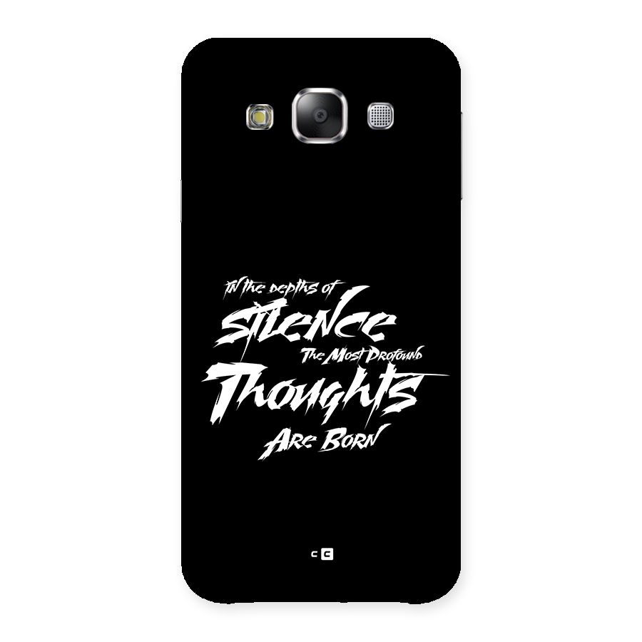 Silent Thoughts Back Case for Galaxy E5