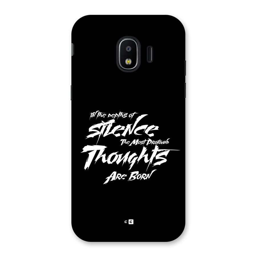 Silent Thoughts Back Case for Galaxy J2 Pro 2018