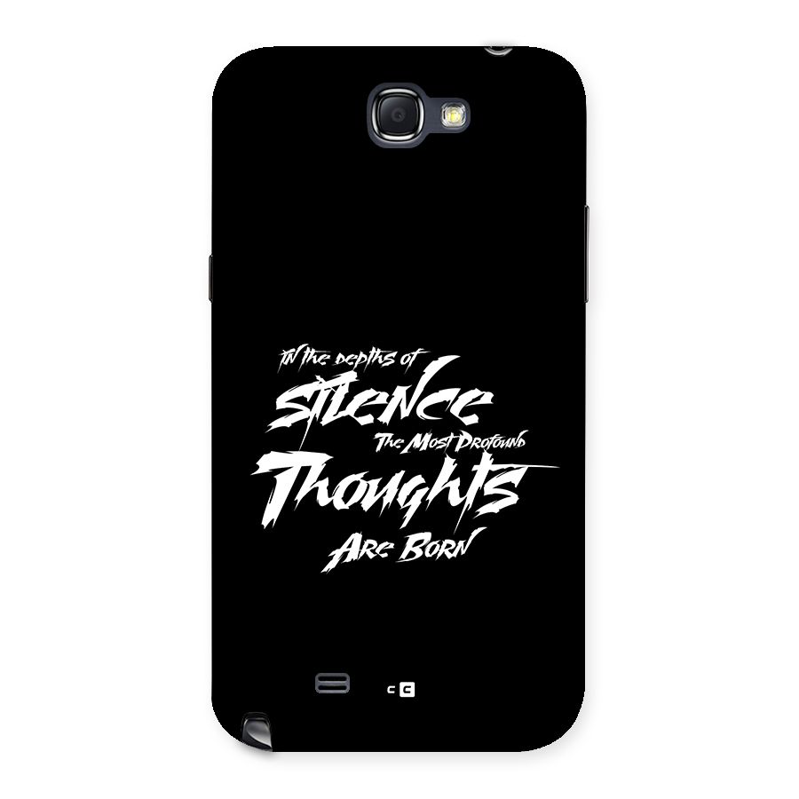 Silent Thoughts Back Case for Galaxy Note 2