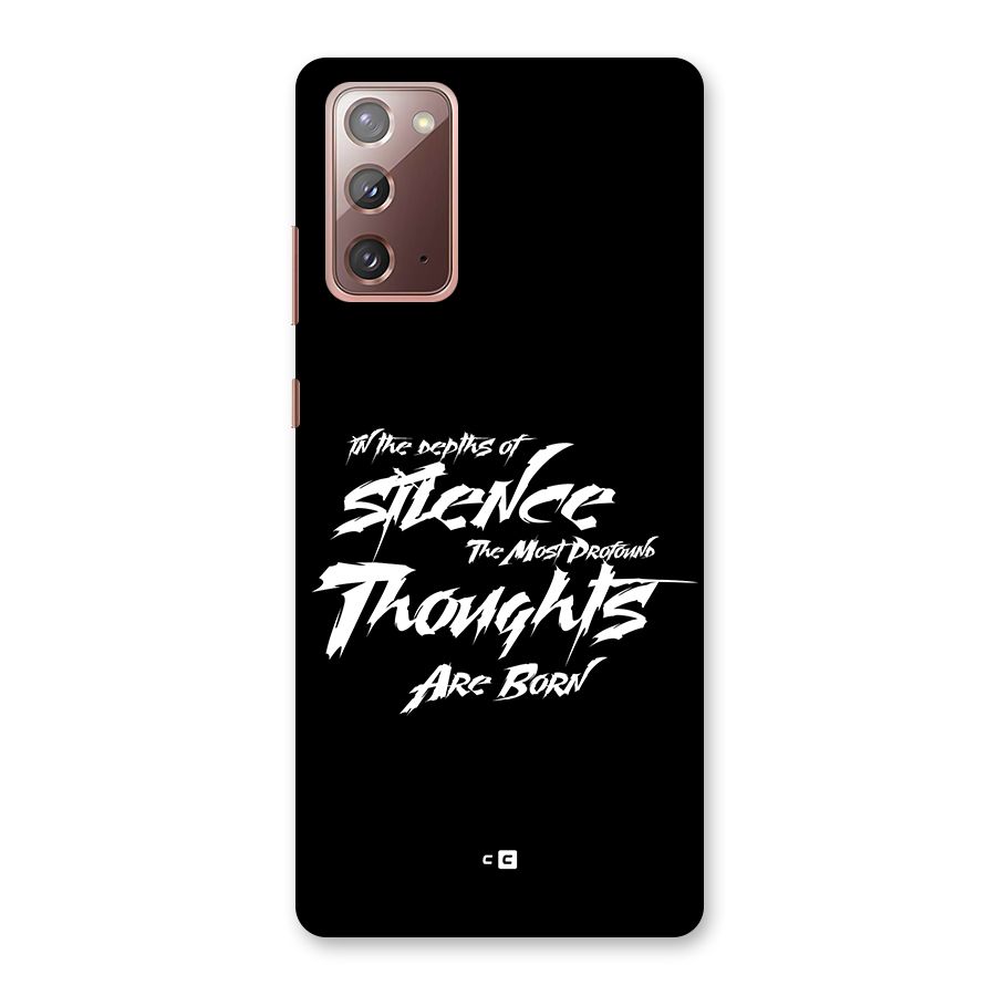 Silent Thoughts Back Case for Galaxy Note 20