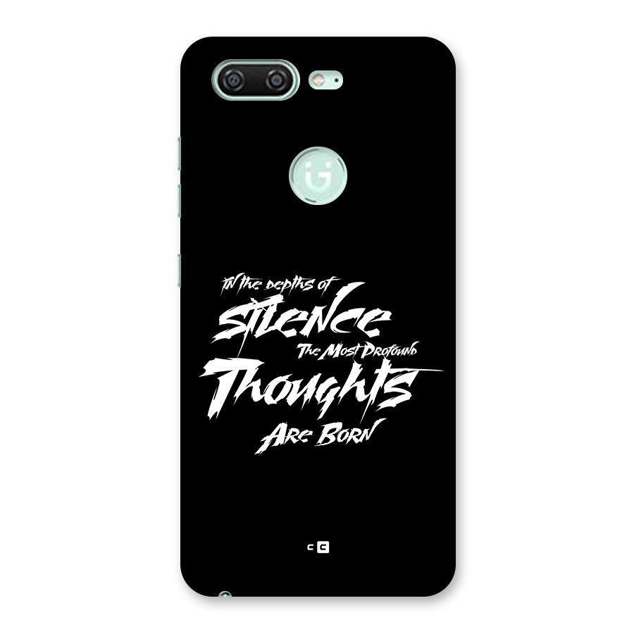 Silent Thoughts Back Case for Gionee S10