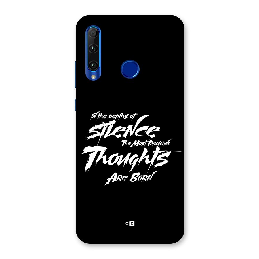 Silent Thoughts Back Case for Honor 20i