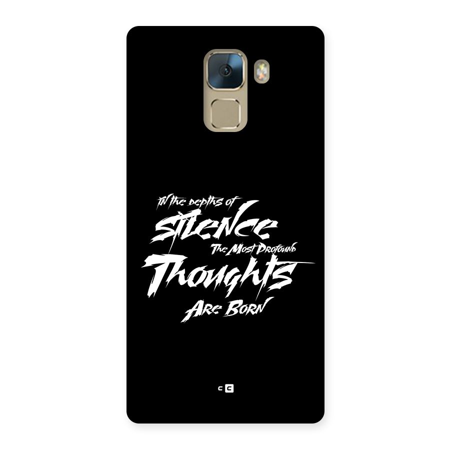 Silent Thoughts Back Case for Honor 7