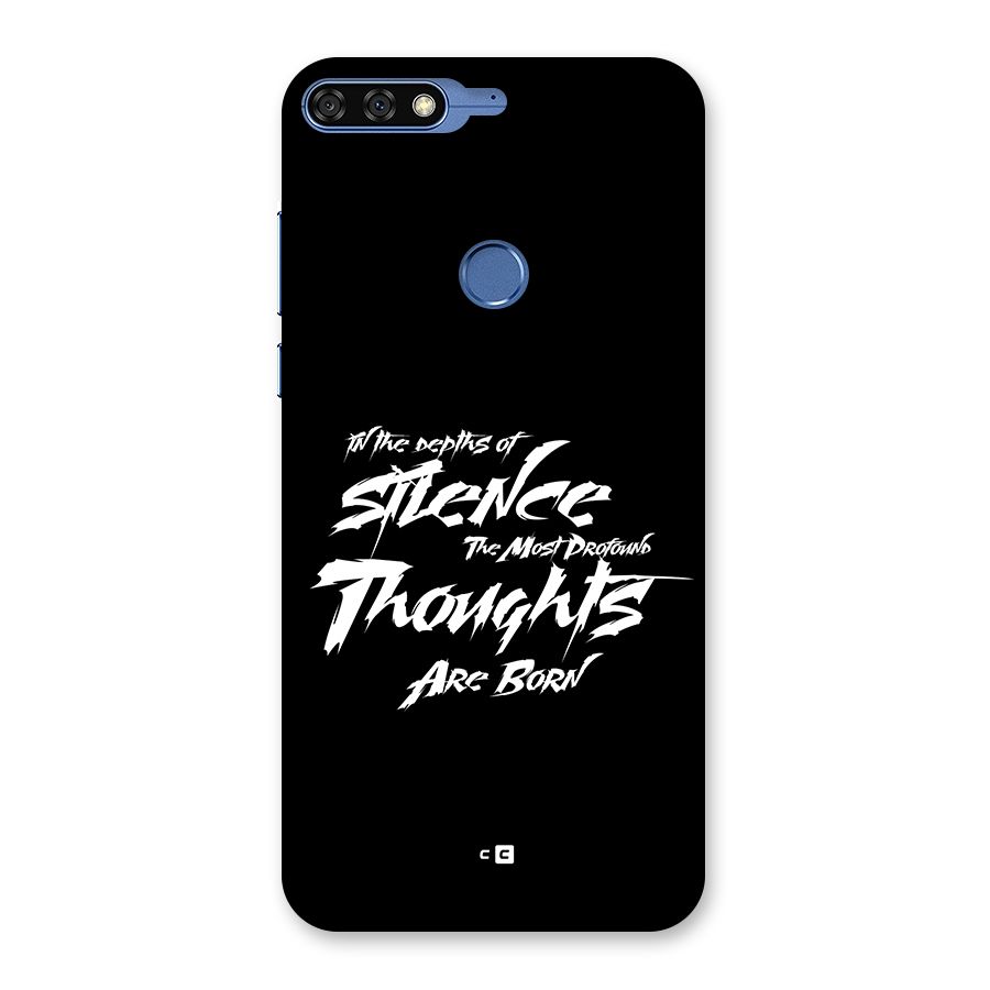 Silent Thoughts Back Case for Honor 7C