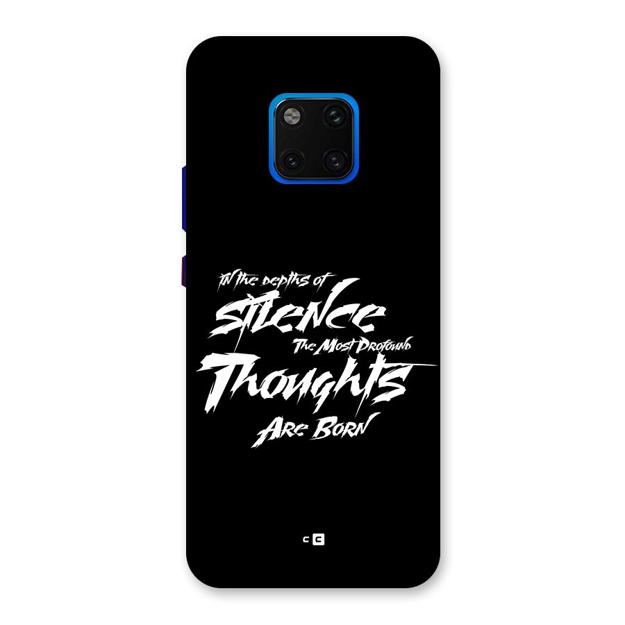 Silent Thoughts Back Case for Huawei Mate 20 Pro