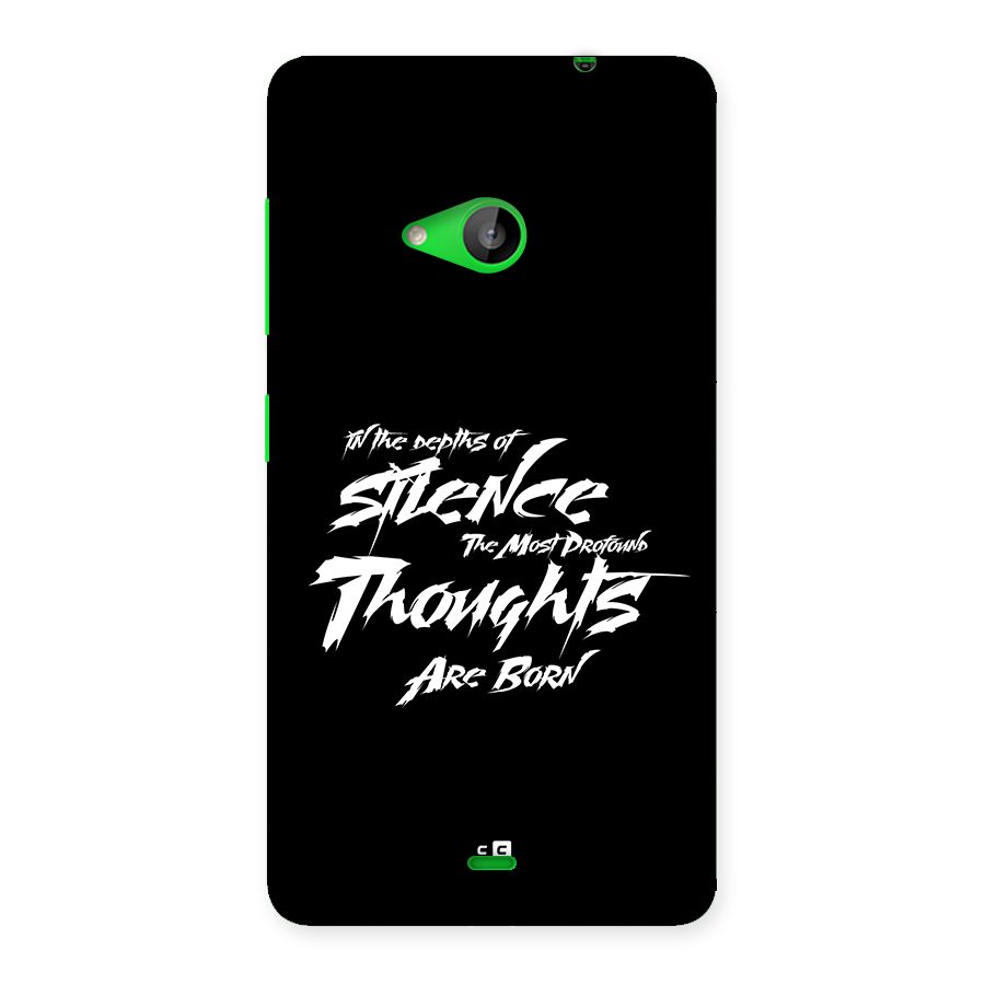 Silent Thoughts Back Case for Lumia 535