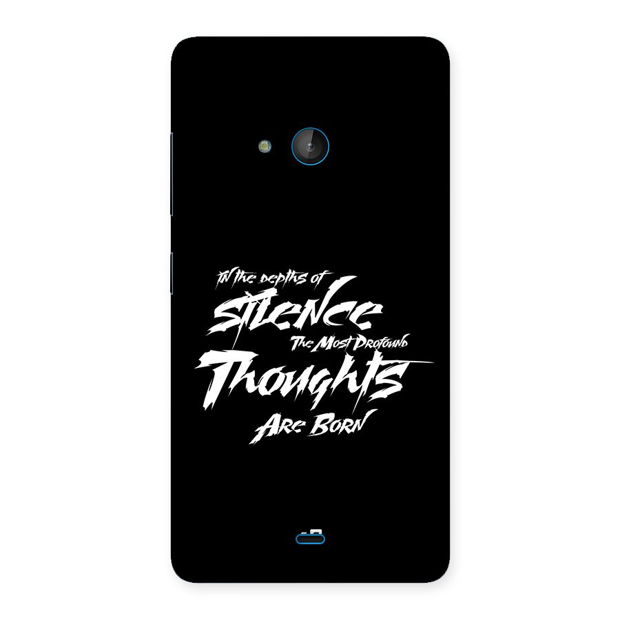 Silent Thoughts Back Case for Lumia 540