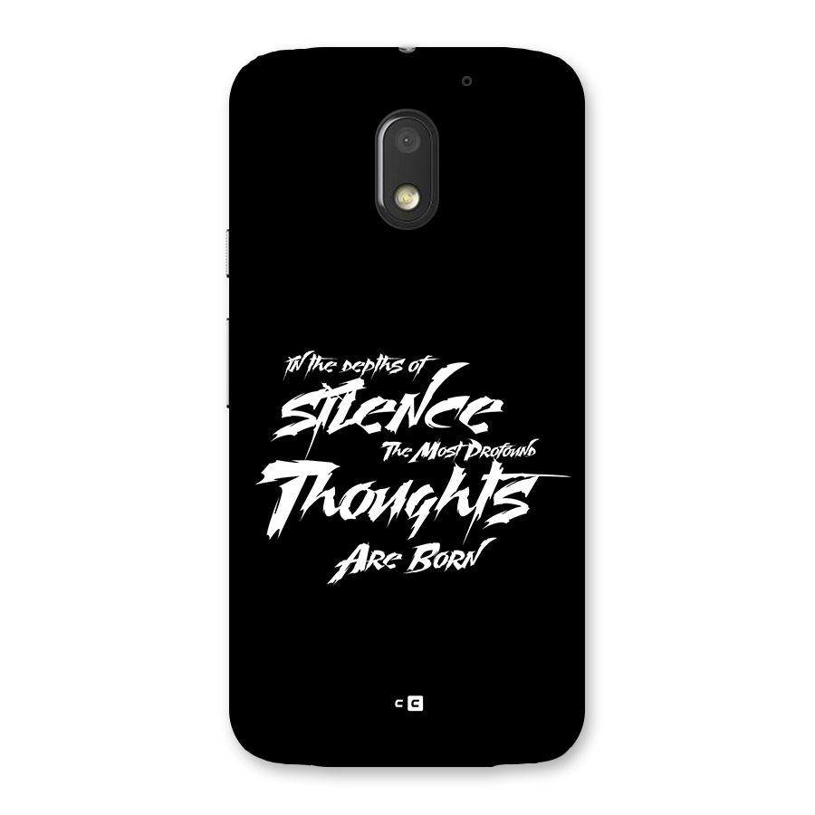Silent Thoughts Back Case for Moto E3 Power