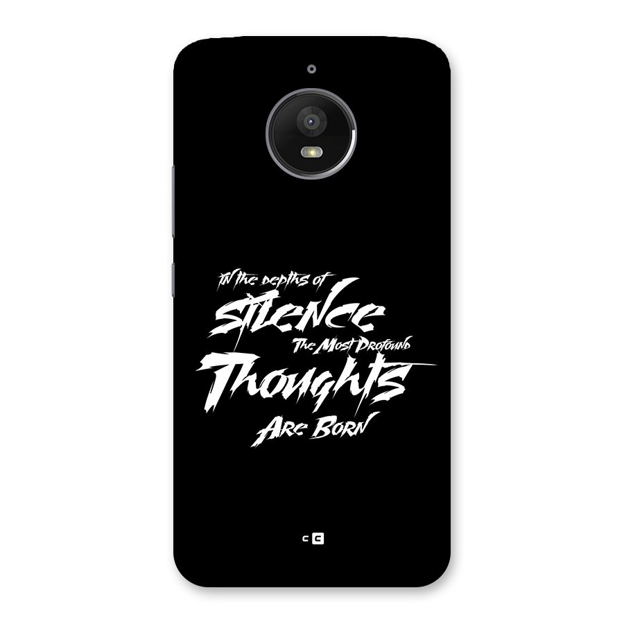 Silent Thoughts Back Case for Moto E4 Plus