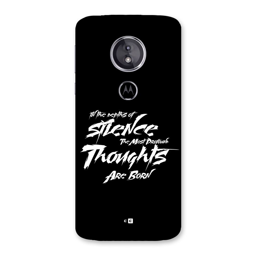 Silent Thoughts Back Case for Moto E5
