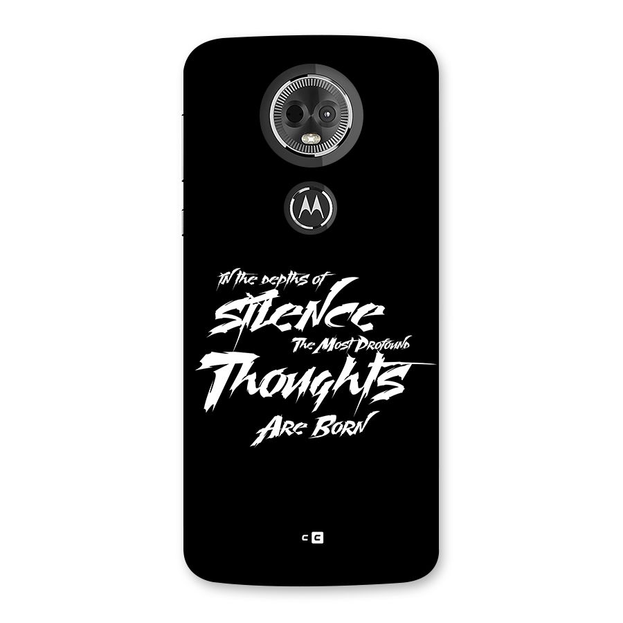 Silent Thoughts Back Case for Moto E5 Plus