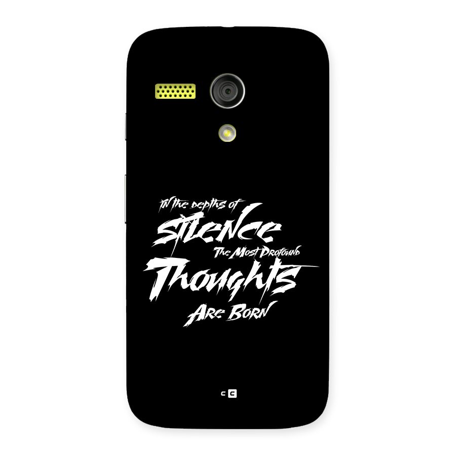 Silent Thoughts Back Case for Moto G