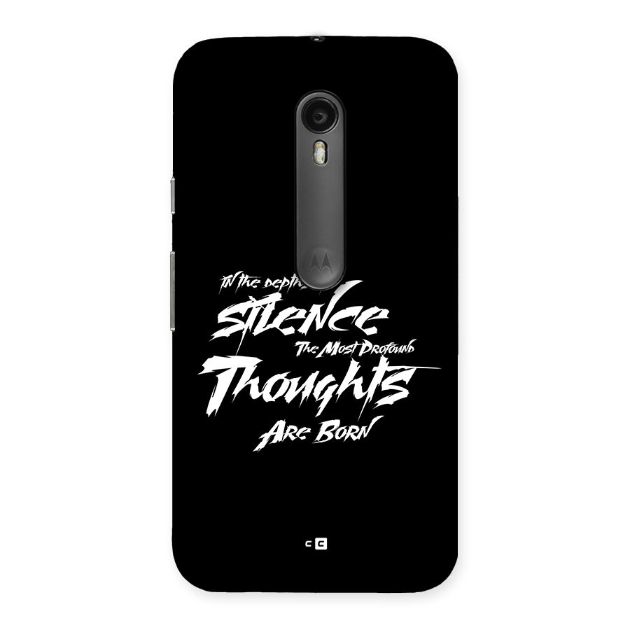 Silent Thoughts Back Case for Moto G3