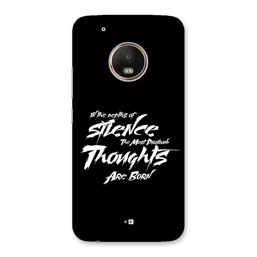 Silent Thoughts Back Case for Moto G5 Plus