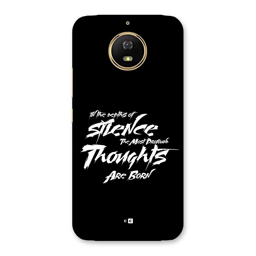 Silent Thoughts Back Case for Moto G5s