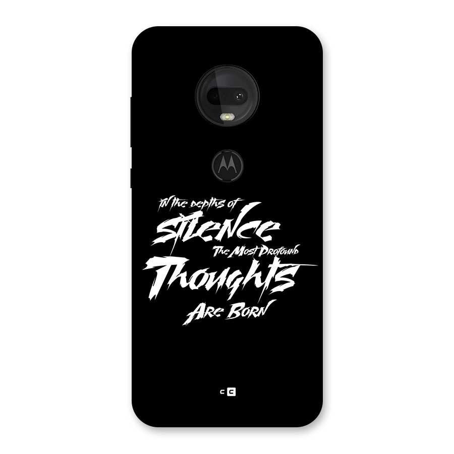 Silent Thoughts Back Case for Moto G7