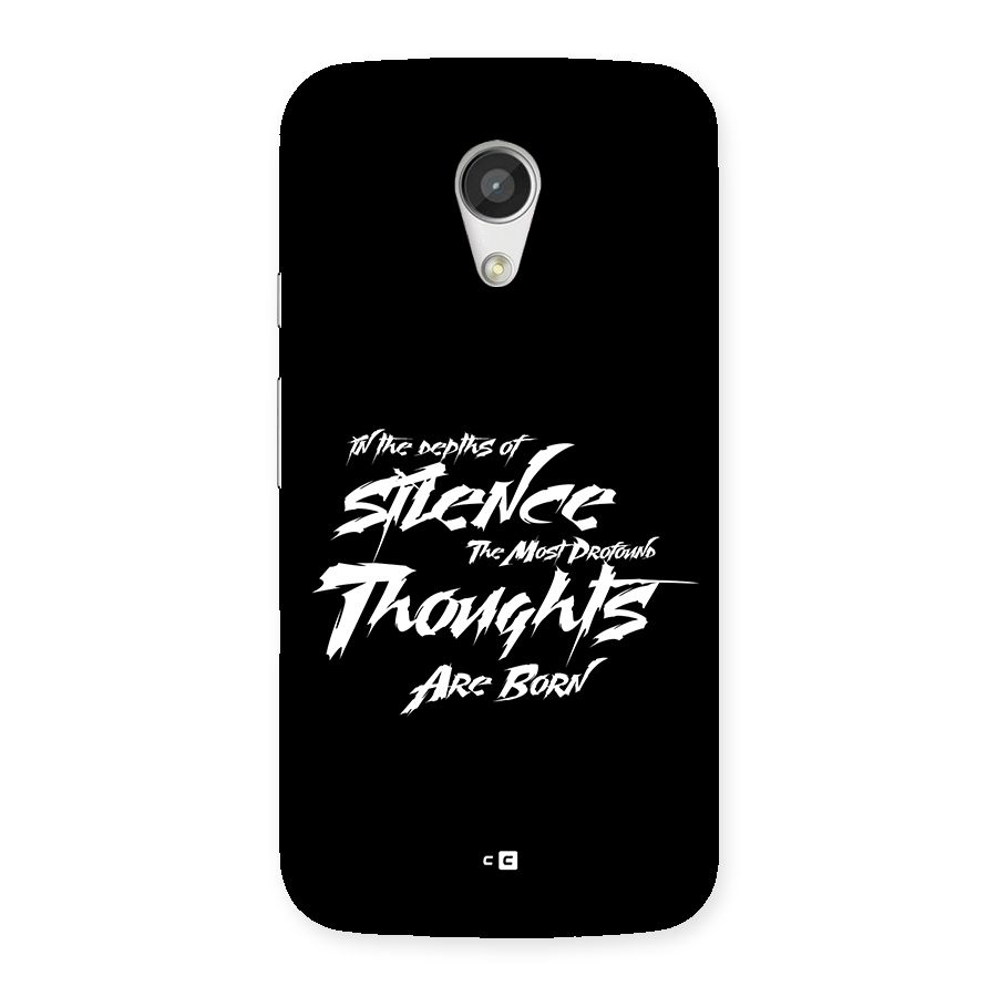 Silent Thoughts Back Case for Moto G 2nd Gen