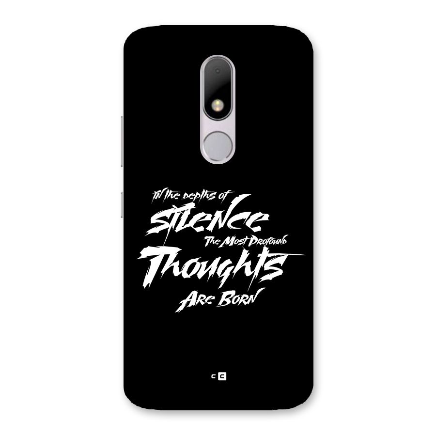 Silent Thoughts Back Case for Moto M