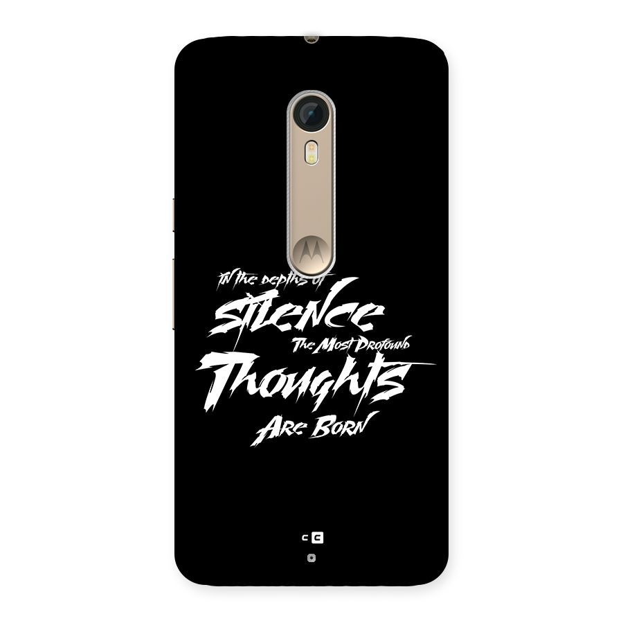 Silent Thoughts Back Case for Moto X Style