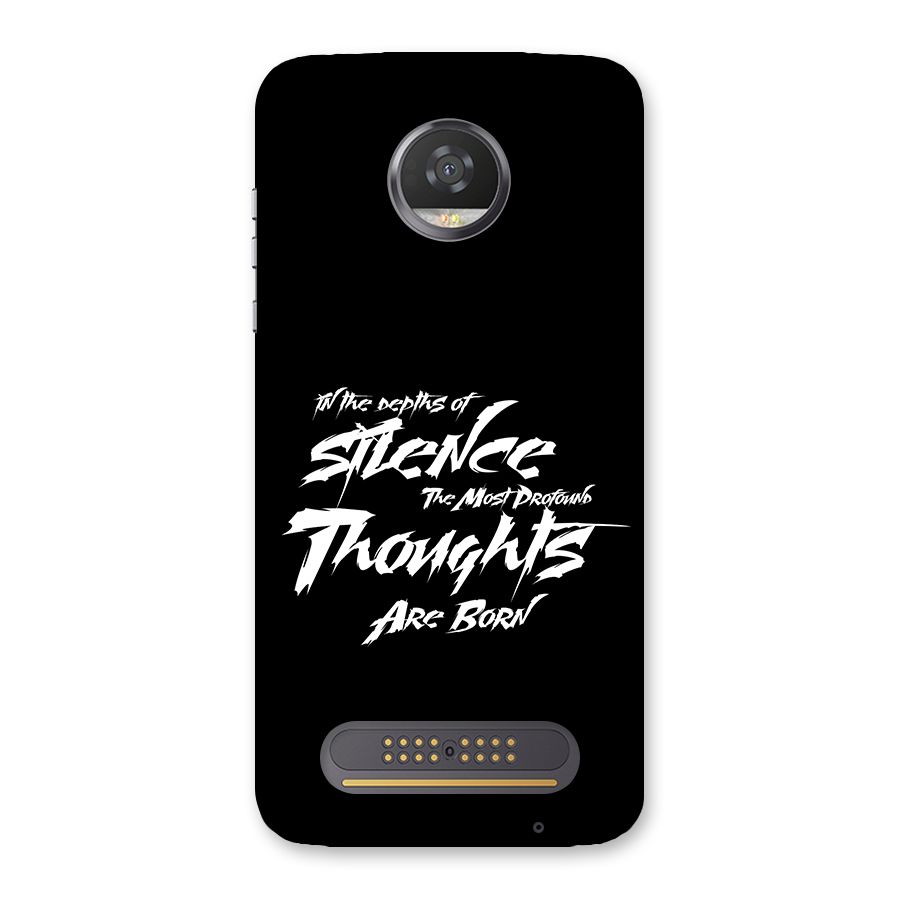 Silent Thoughts Back Case for Moto Z2 Play