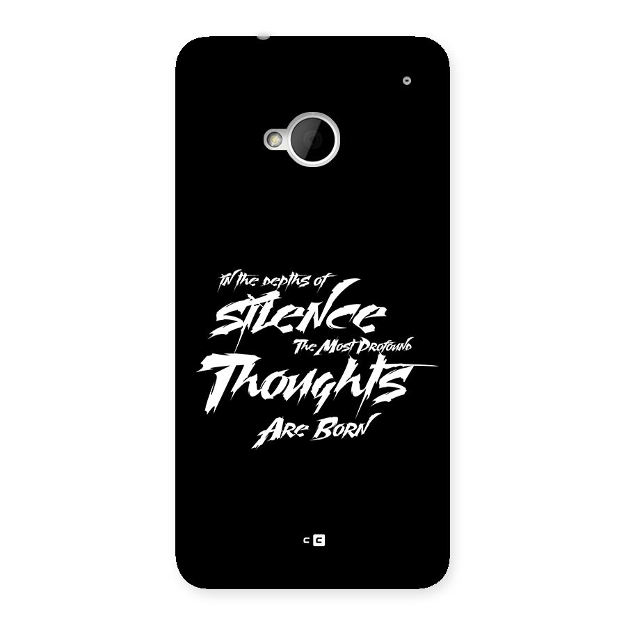 Silent Thoughts Back Case for One M7 (Single Sim)
