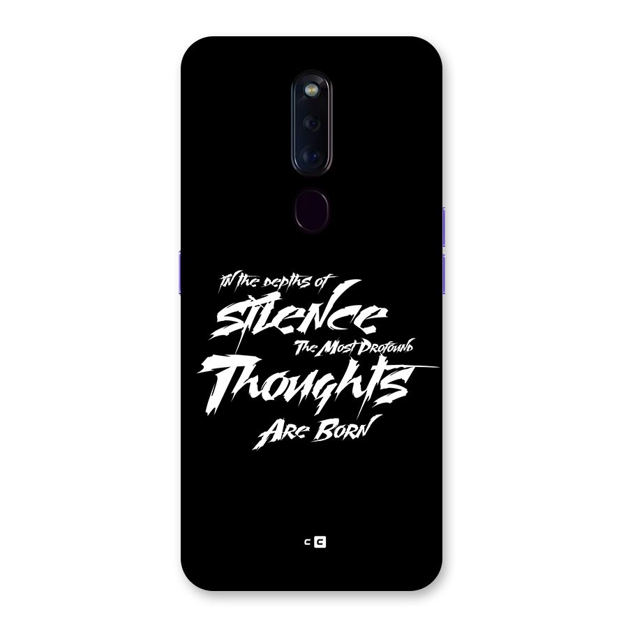Silent Thoughts Back Case for Oppo F11 Pro