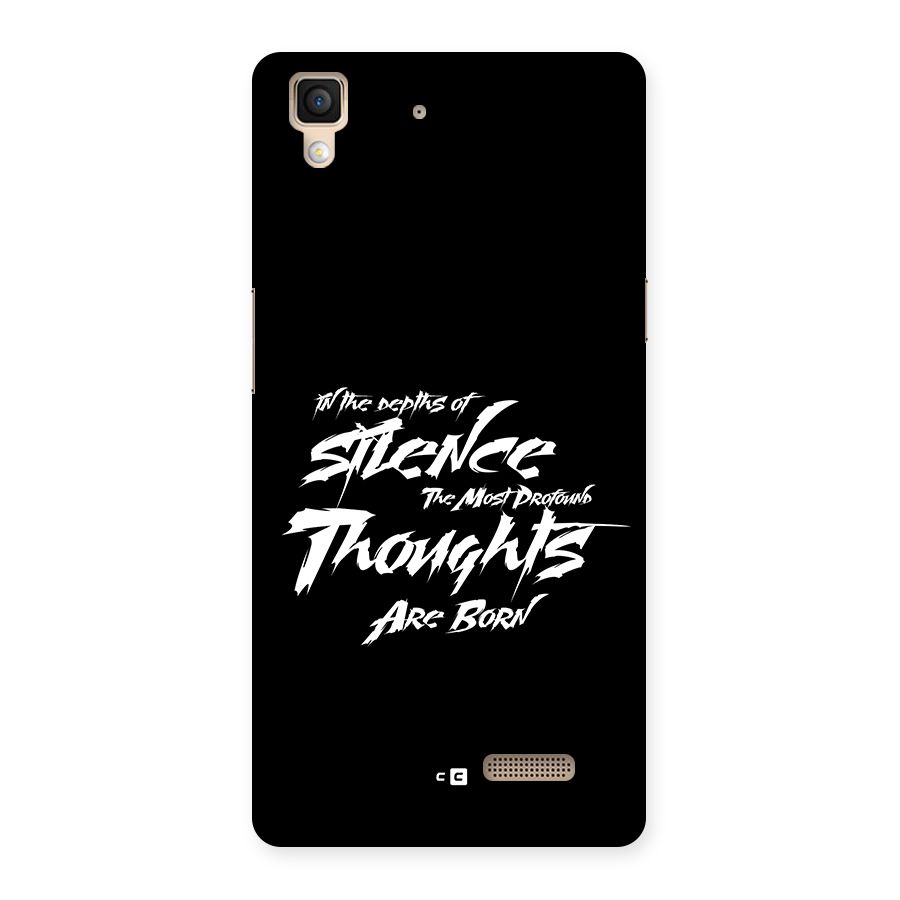 Silent Thoughts Back Case for Oppo R7