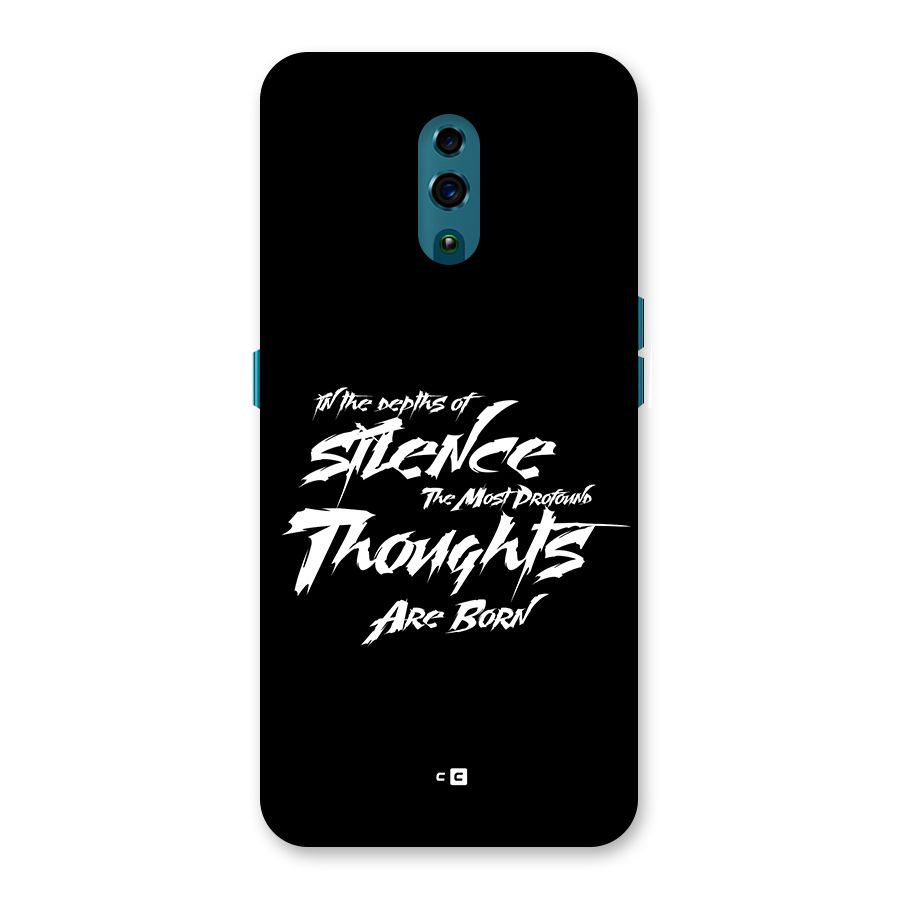 Silent Thoughts Back Case for Oppo Reno