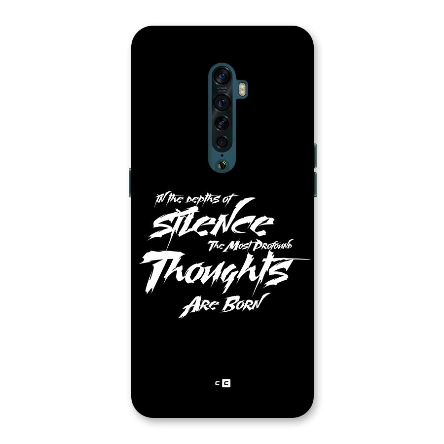 Silent Thoughts Back Case for Oppo Reno2