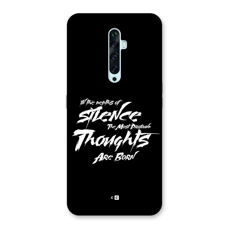 Silent Thoughts Back Case for Oppo Reno2 Z