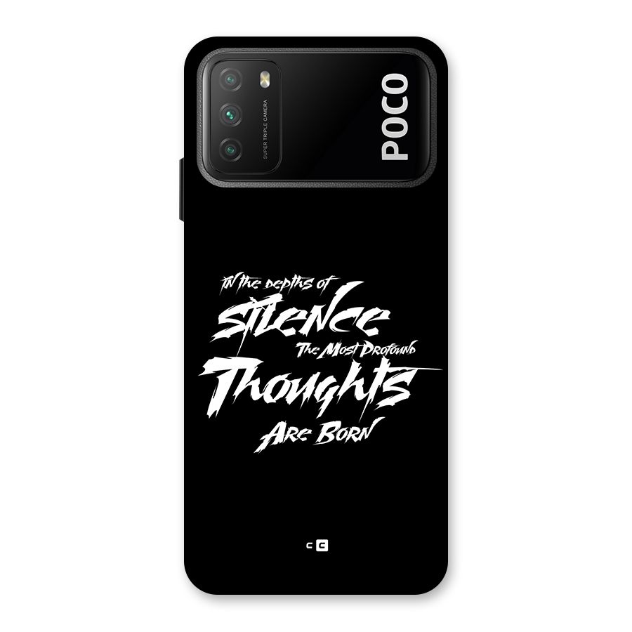 Silent Thoughts Back Case for Poco M3