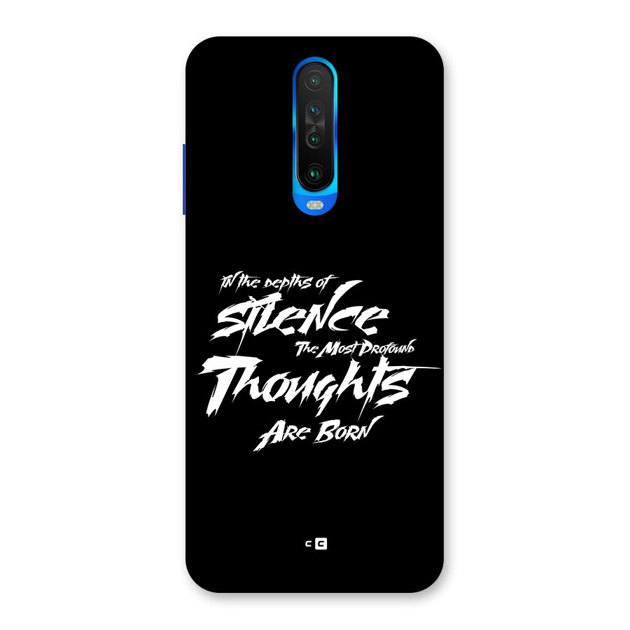 Silent Thoughts Back Case for Poco X2