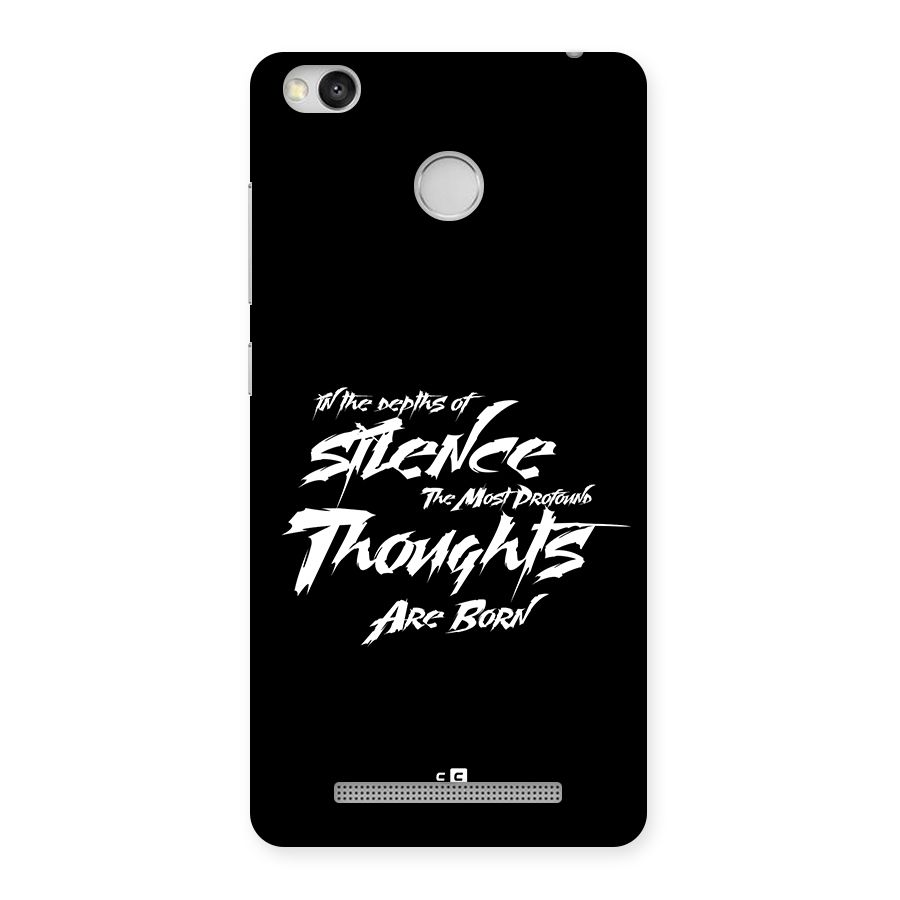 Silent Thoughts Back Case for Redmi 3S Prime