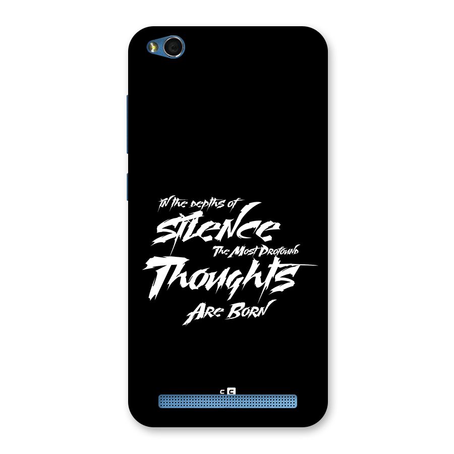 Silent Thoughts Back Case for Redmi 5A
