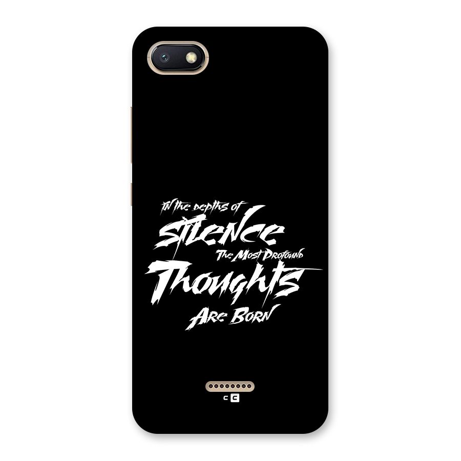 Silent Thoughts Back Case for Redmi 6A