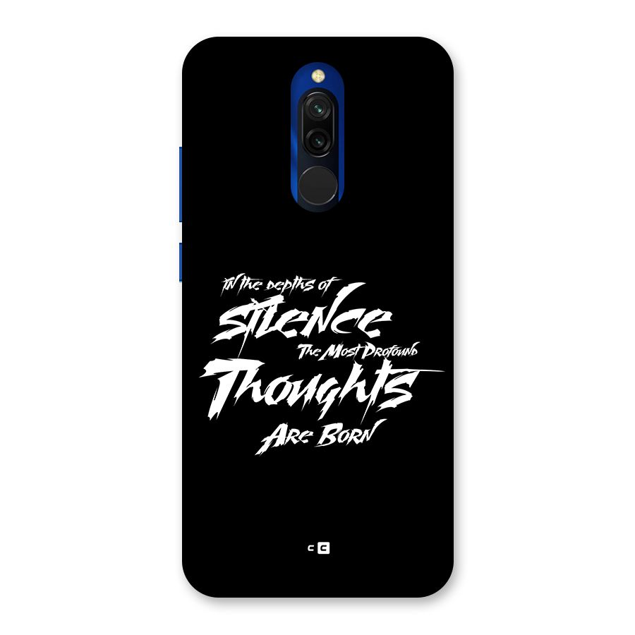 Silent Thoughts Back Case for Redmi 8