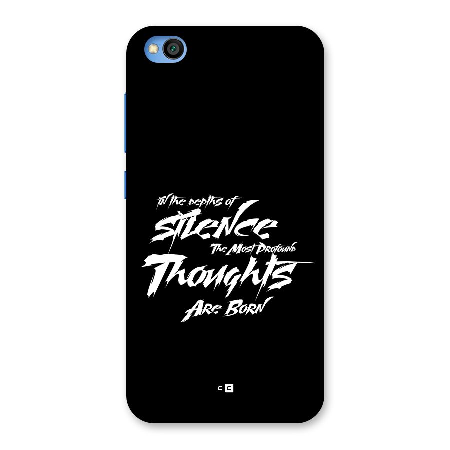 Silent Thoughts Back Case for Redmi Go