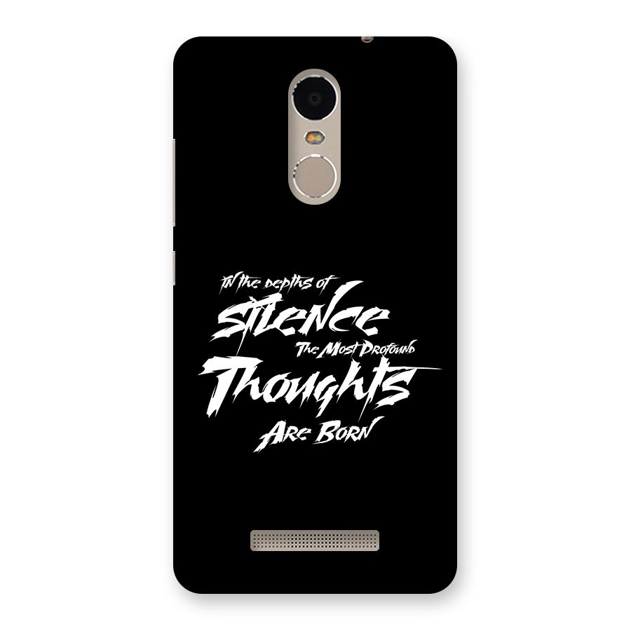 Silent Thoughts Back Case for Redmi Note 3