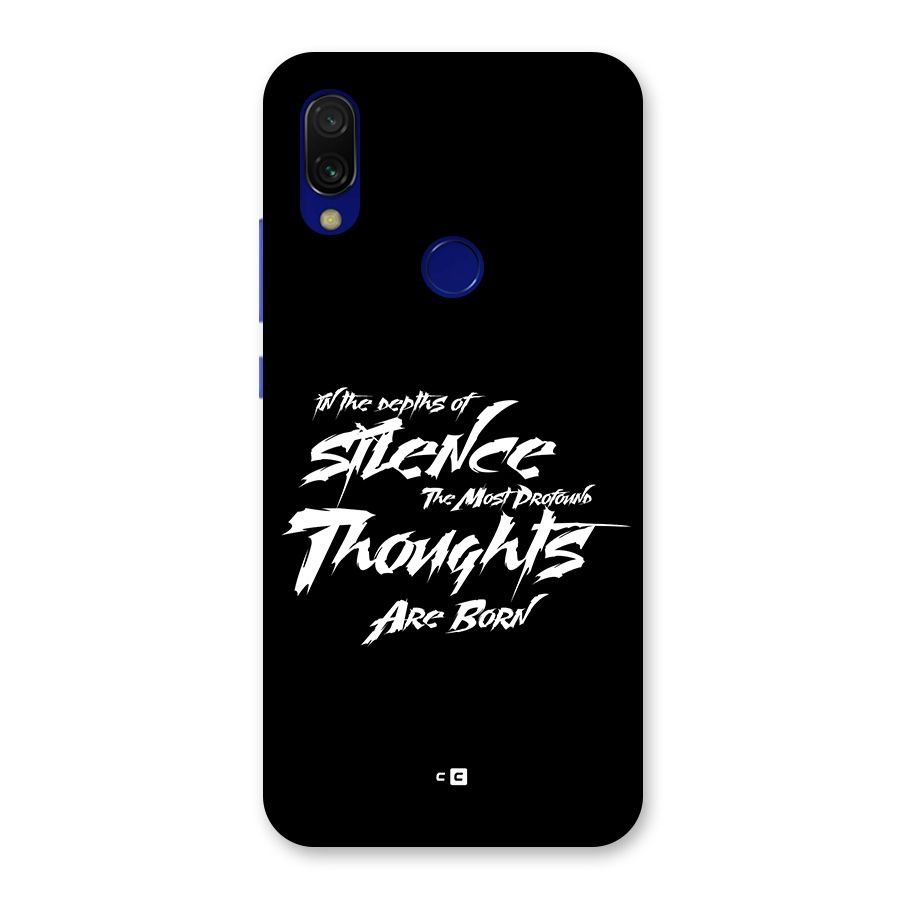 Silent Thoughts Back Case for Redmi Y3