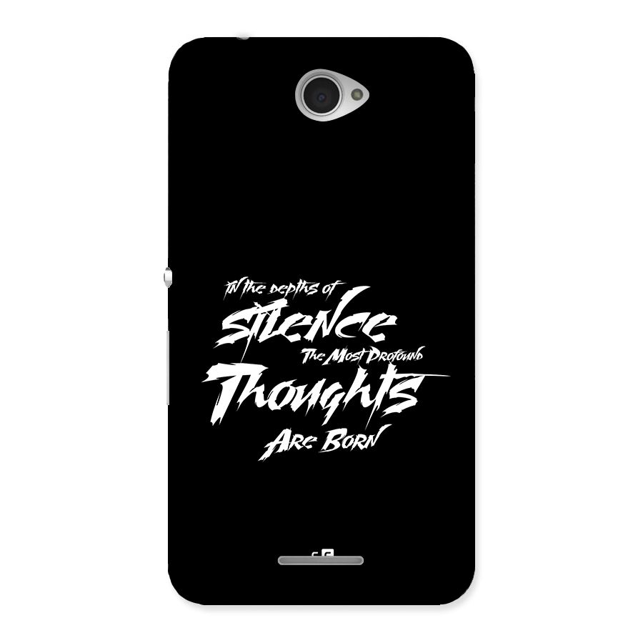 Silent Thoughts Back Case for Xperia E4