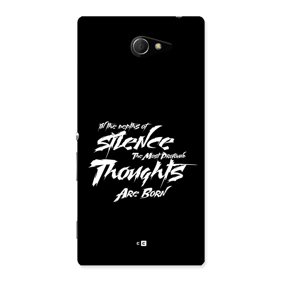 Silent Thoughts Back Case for Xperia M2