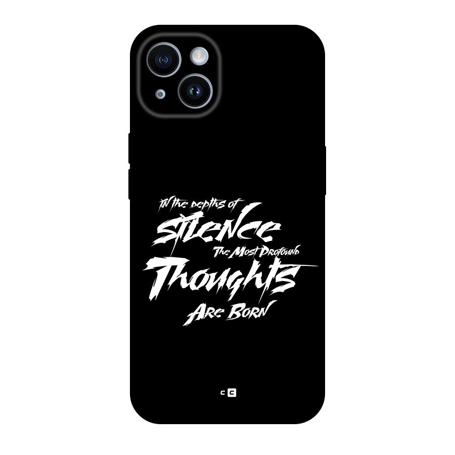 Silent Thoughts Back Case for iPhone 14